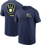 Nike Men's Nike Navy Milwaukee Brewers Over the Shoulder T-Shirt