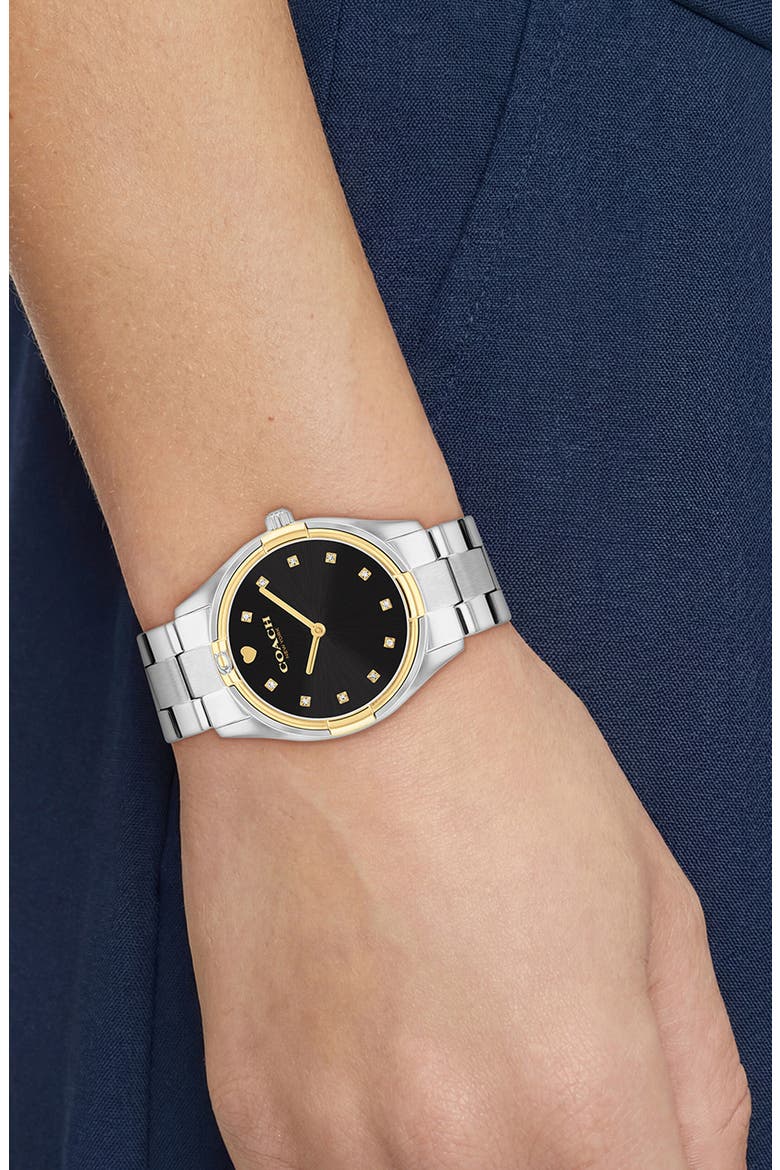 Brooks Two-Tone Bracelet Watch, 34mm, Alternate, color, SILVER  GOLD
