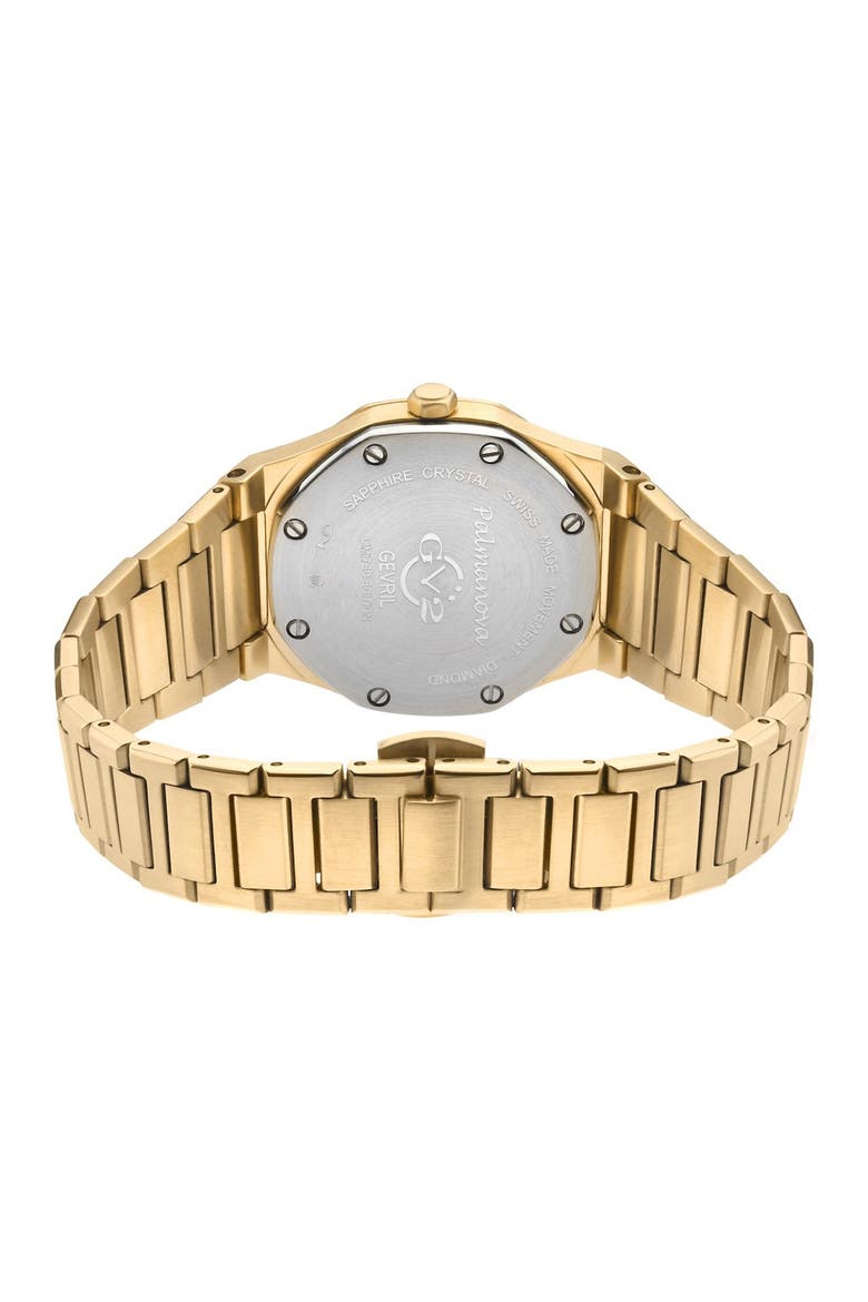 Palmanova Diamond Ion Plated Bracelet Watch, 33mm, Alternate, color, GOLD