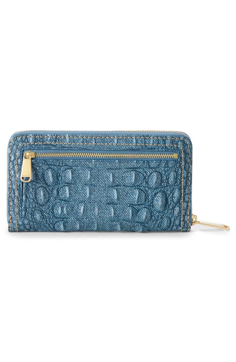 Brahmin Suri Croc Embossed Leather Zip Wallet, Alternate, color, 