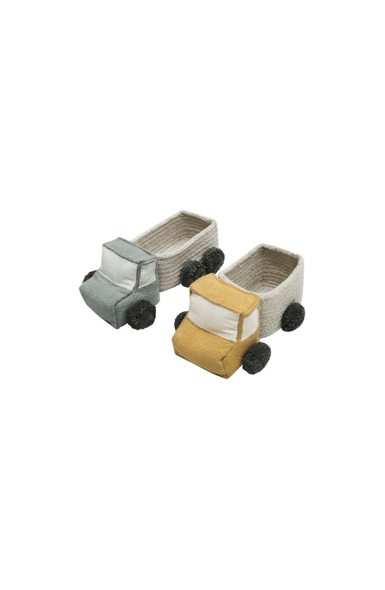 Lorena Canals Set of Mini Baskets Truck, Main, color, Blue And Yellow