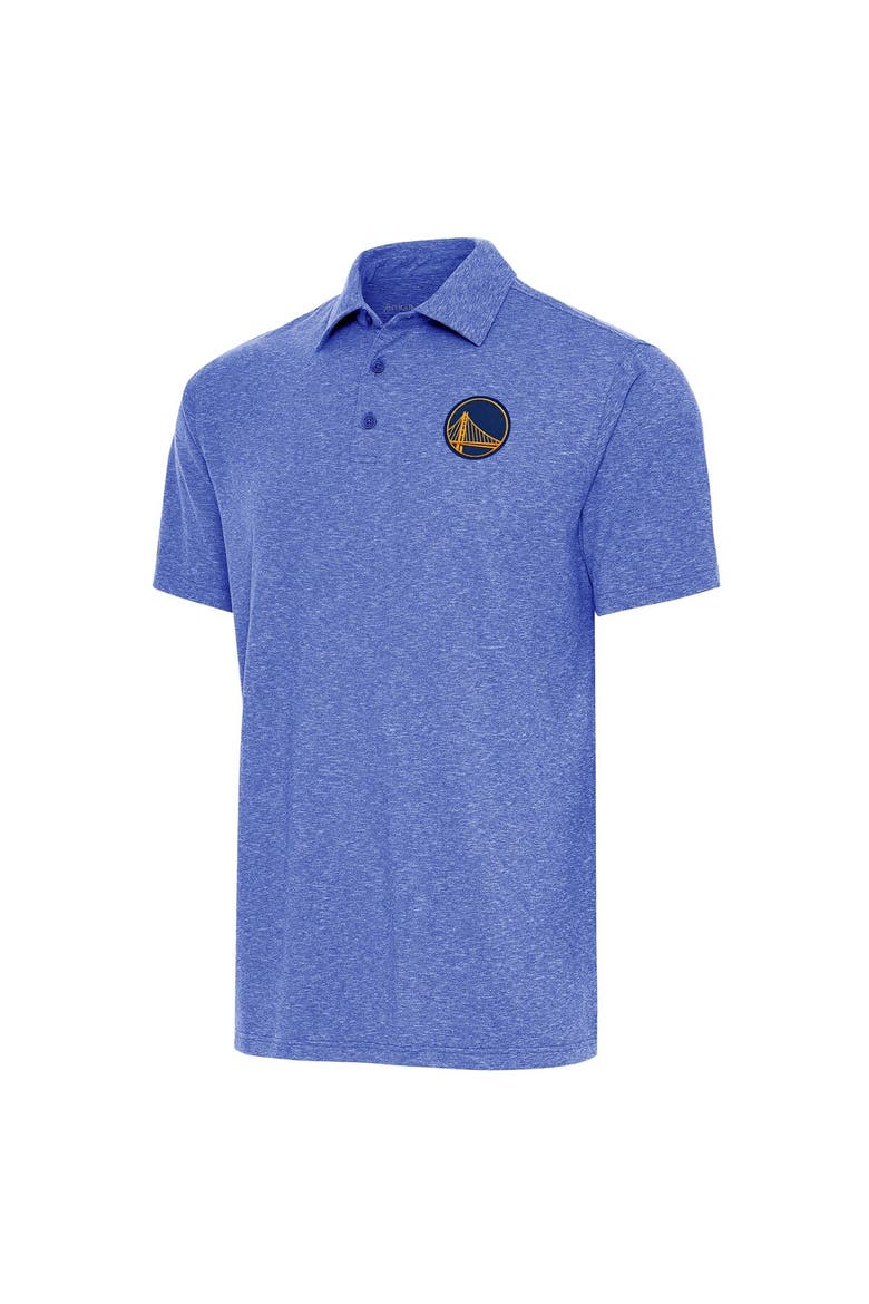 Men's Antigua  Heather Royal Golden State Warriors Par Polo, Main, color, Heather Royal
