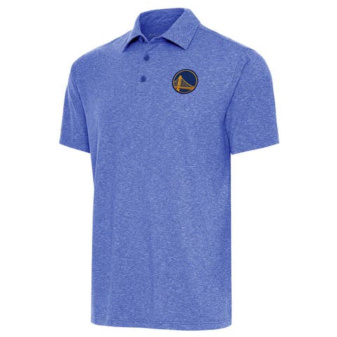 Men's Antigua  Heather Royal Golden State Warriors Par Polo