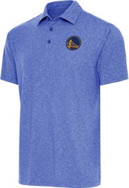 ANTIGUA Men's Antigua  Heather Royal Golden State Warriors Par Polo