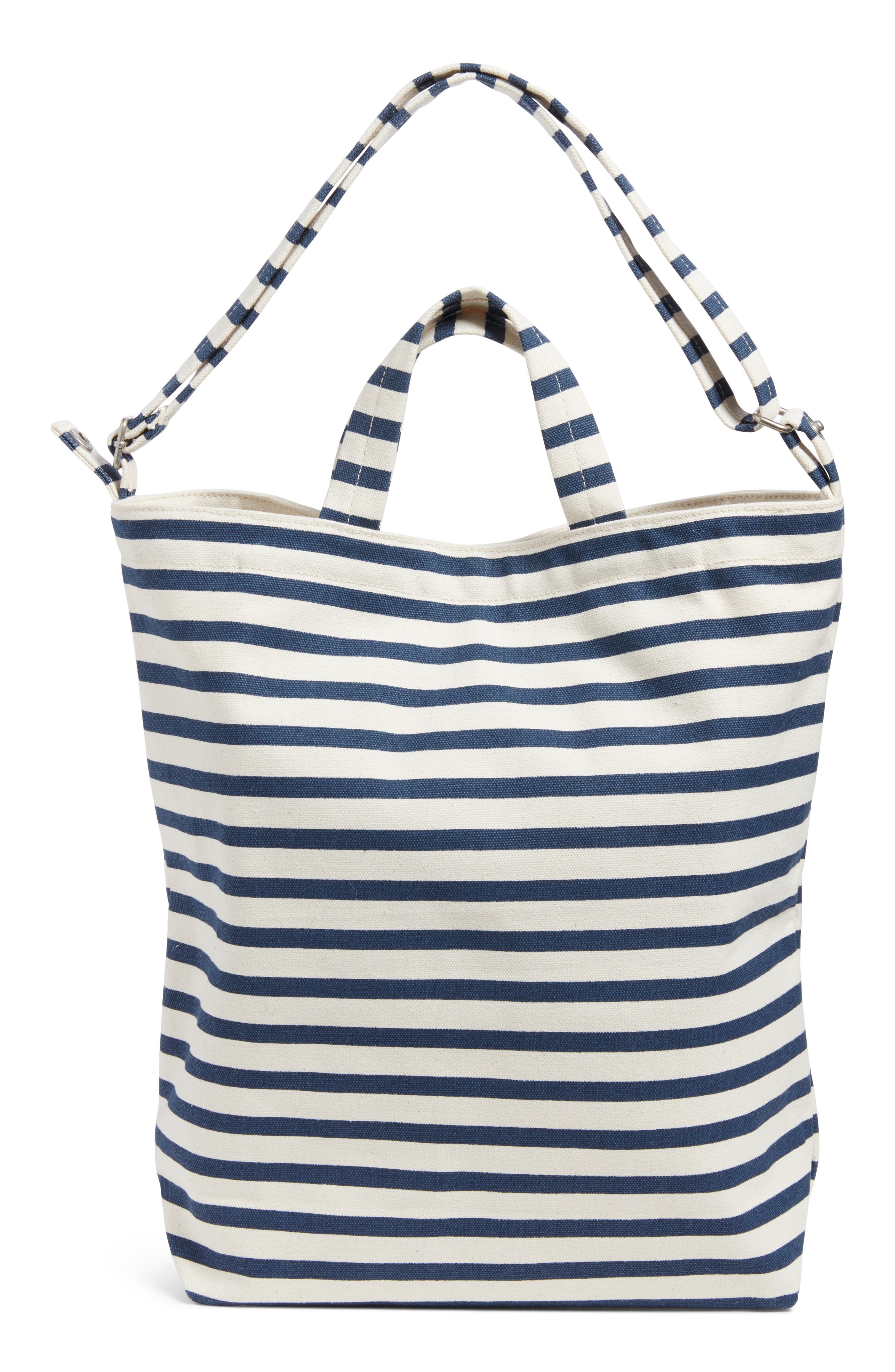 Duck Bag Canvas Tote, Alternate, color, WHITE/ BLUE