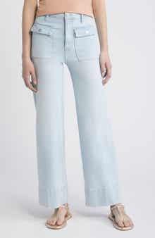 FRAME The '70s Patch Pocket Ankle Wide Leg Jeans
