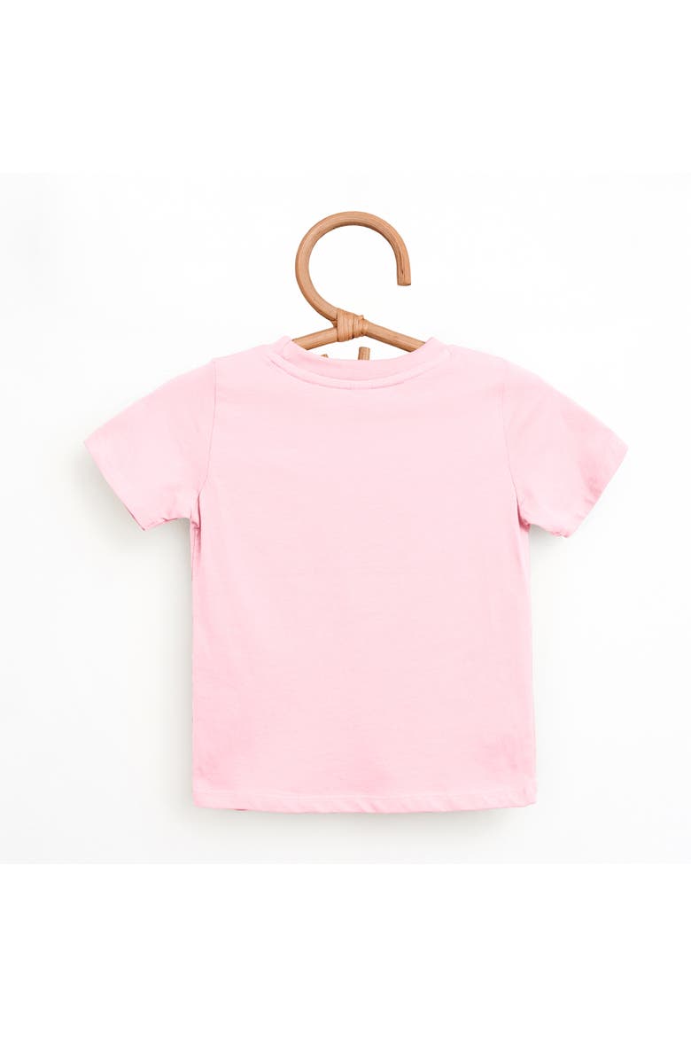 Moose and Fox Reading Short Sleeve T-Shirt Toddler, Alternate, color, Pink