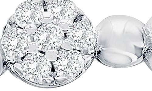 Simona Sterling Silver Pavé Cz Beaded Band Ring In Silver