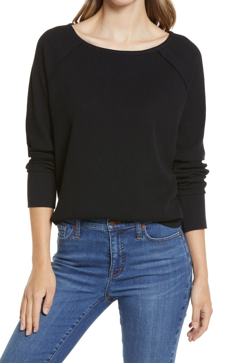 Caslon<sup>®</sup> Long Sleeve Thermal Top, Main, color,