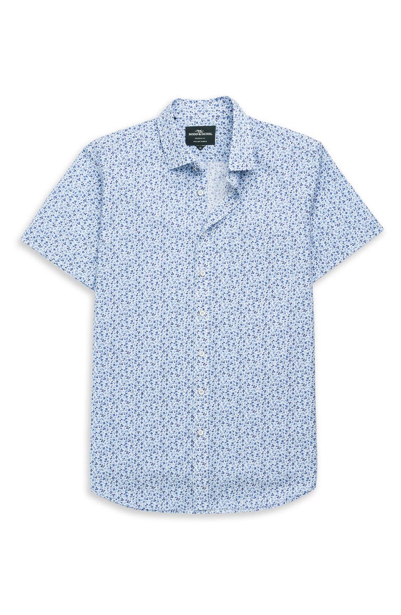 Rodd & Gunn Charlcott Floral Short Sleeve Button-Up Shirt, Alternate, color, Ocean