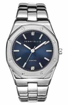 Perry Ellis Diamond Accent Bracelet Strap Watch, 40mm