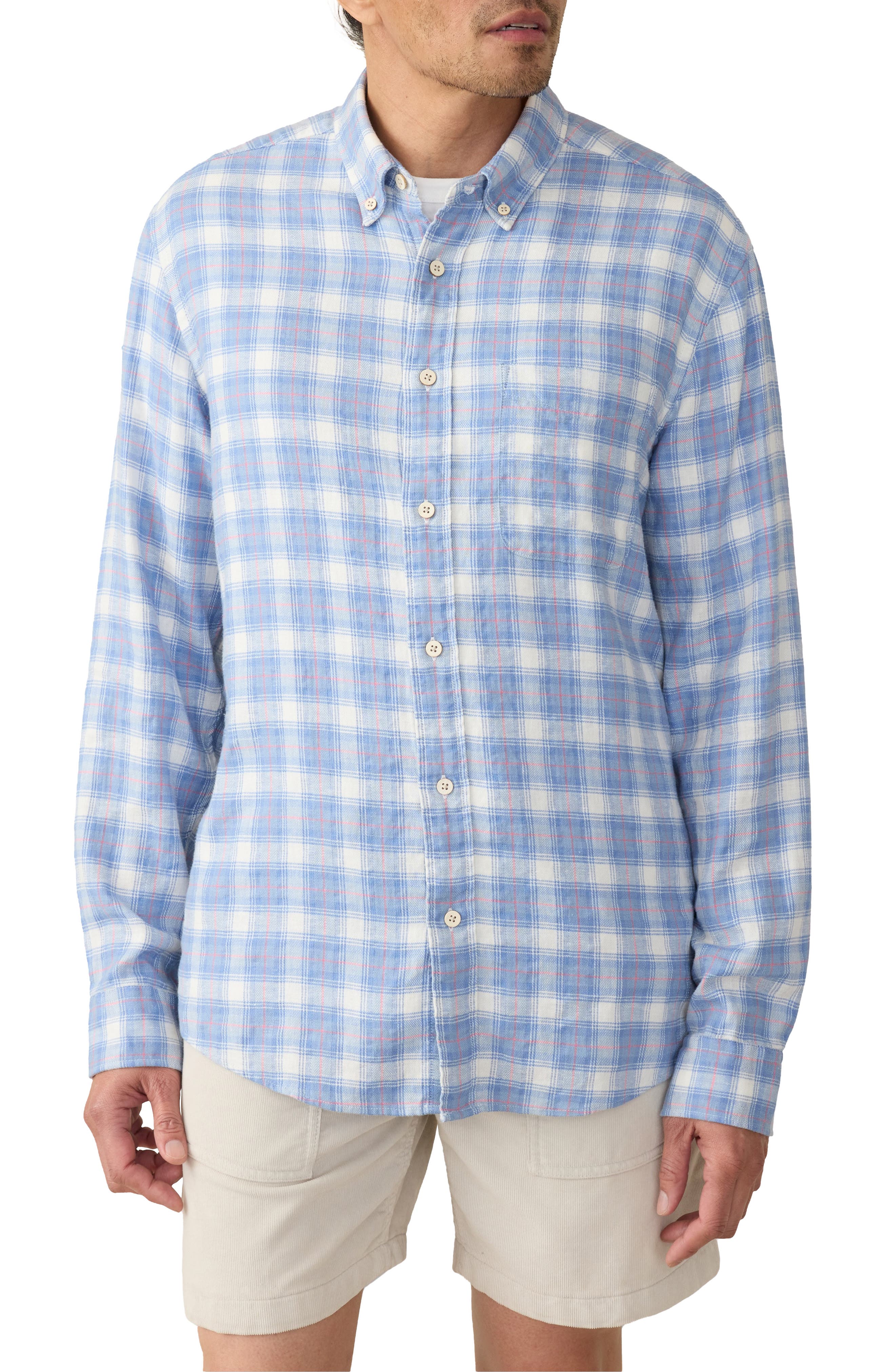 Faherty Breeze Linen Blend Button-Down Shirt