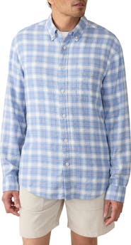 Faherty Breeze Linen Blend Button-Down Shirt