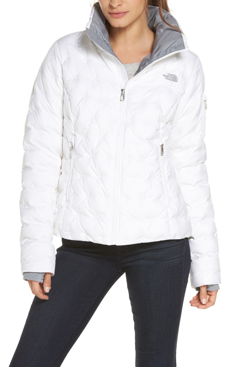 Holladown Water Repellent 550-Fill Power Down Crop Jacket, Main, color, TNF WHITE