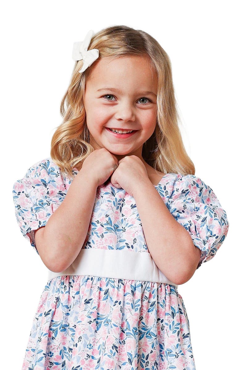 Hope & Henry Girls' Short Sleeve Puff Sleeve Party Dress, Toddler, Alternate, color, English Floral