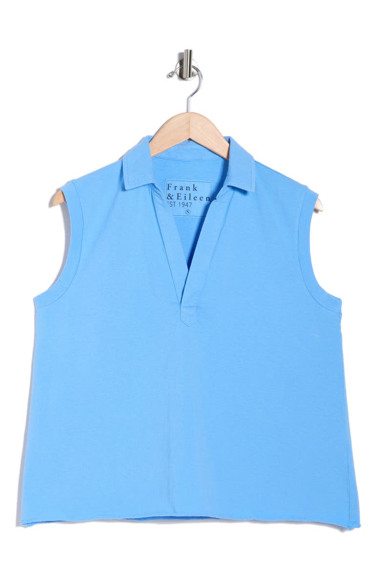 Olivia Popover Henley Tank, Alternate, color, SKY