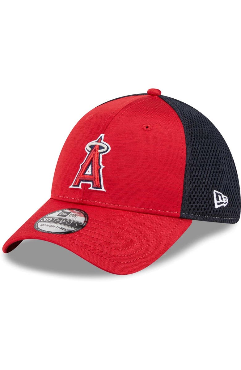 New Era Men's New Era Red Los Angeles Angels Neo 39THIRTY Flex Hat, Alternate, color, Red