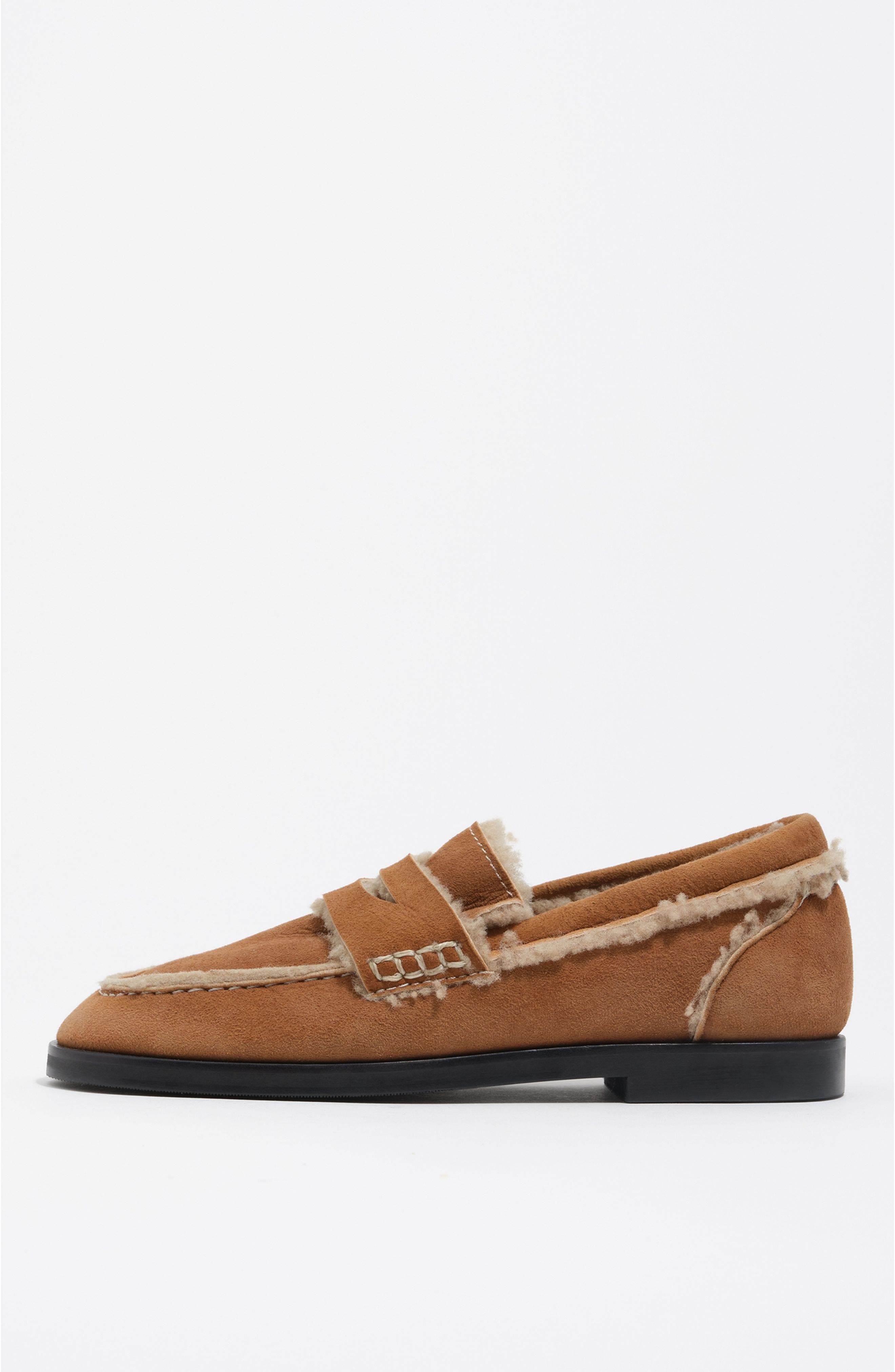 Bimba y Lola Split Leather Loafer, Main, color, Tan