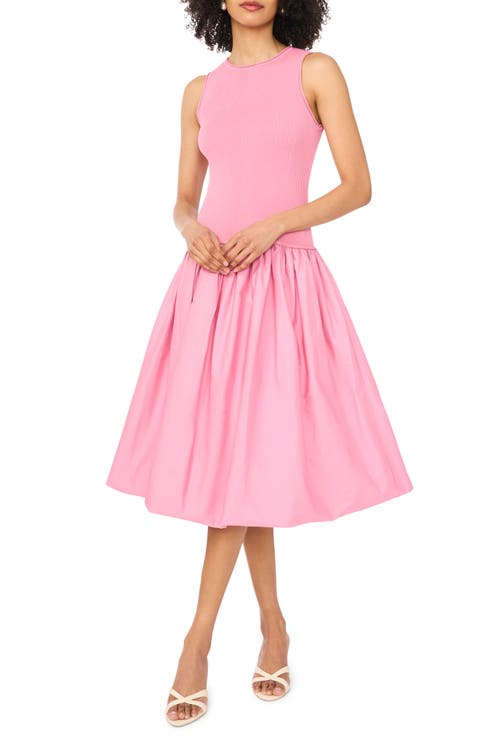 Mixed Media Tank Midi Dress