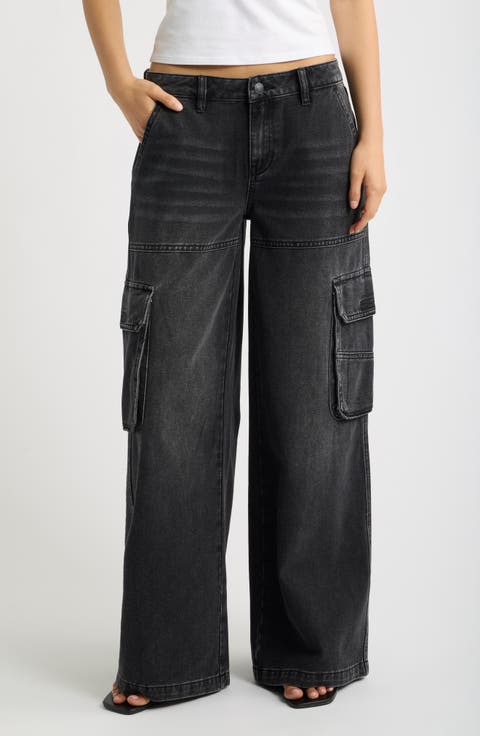 Low Rider Baggy Wide Leg Cargo Jeans