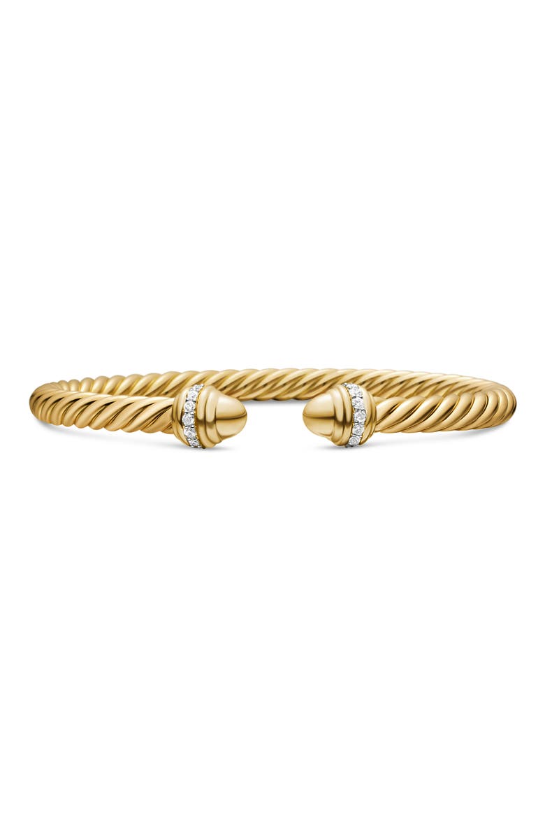 Cable Classics Bracelet with Semiprecious Stones & Diamonds, 5mm, Main, color, YELLOW GOLD/ DIAMOND