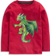 Mini Boden Kids' Dragon Long Sleeve T-Shirt