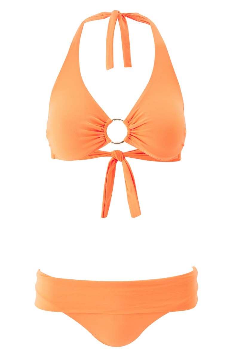 Melissa Odabash Brussels O-Ring Bikini Top, Alternate, color, Orange