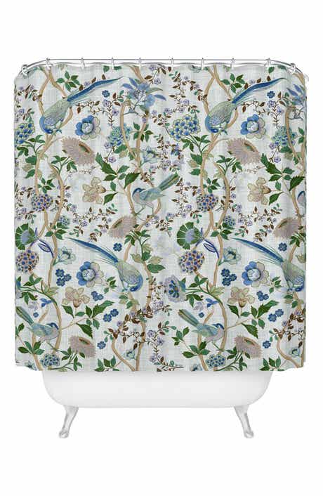 Deny Designs Peacock Birds Shower Curtain