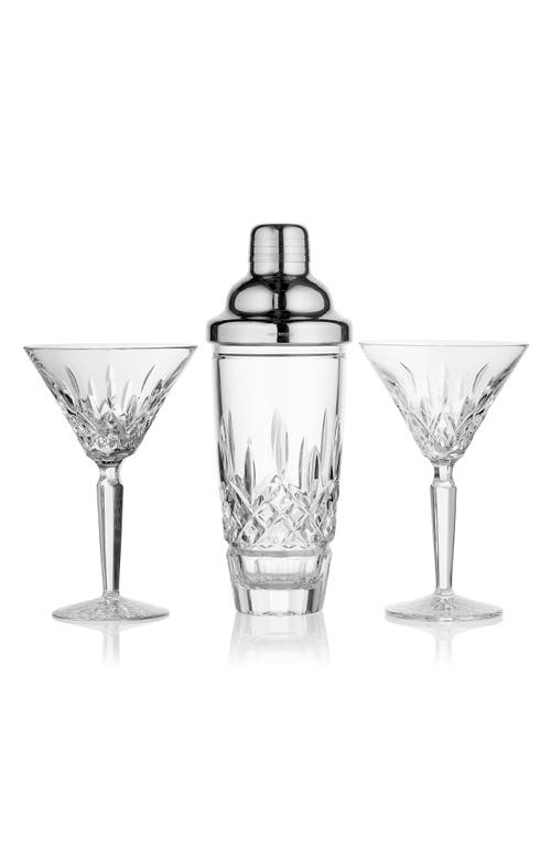 Waterford Lismore Crystal Cocktail Shaker & Martini Glasses Set In Transparent