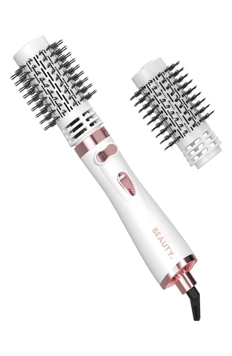 CORTEX BEAUTY 2-in-1 Revolving Hot Brush, Main, color, White/ Pink Rose