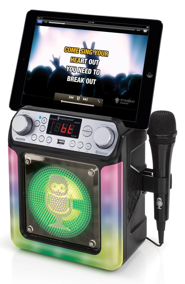 Singing Machine Groove Cube Mini Karaoke Machine, Alternate, color, Black