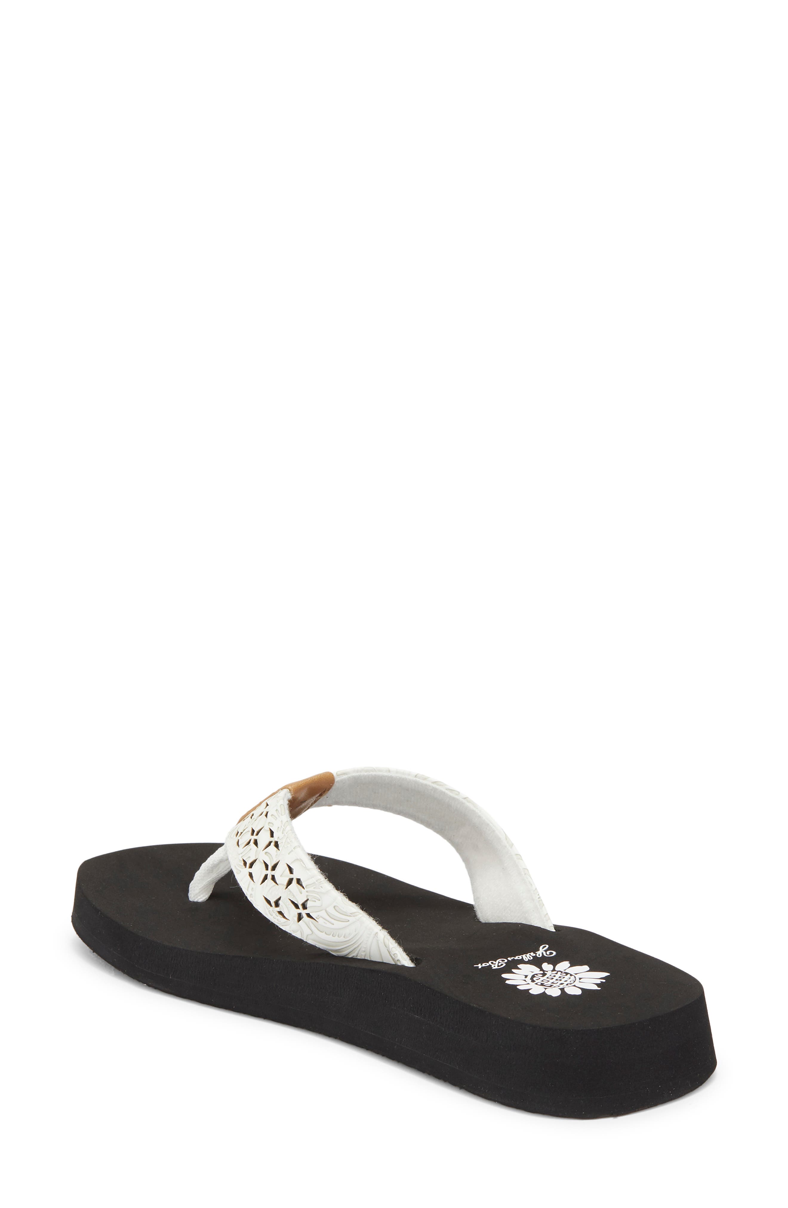 Yellow Box Premium Benji Lasercut Flip Flop, Alternate, color, White