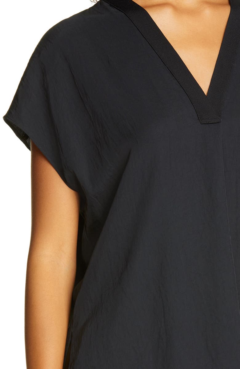 Vince Rib Trim V-Neck Top, Alternate, color, 