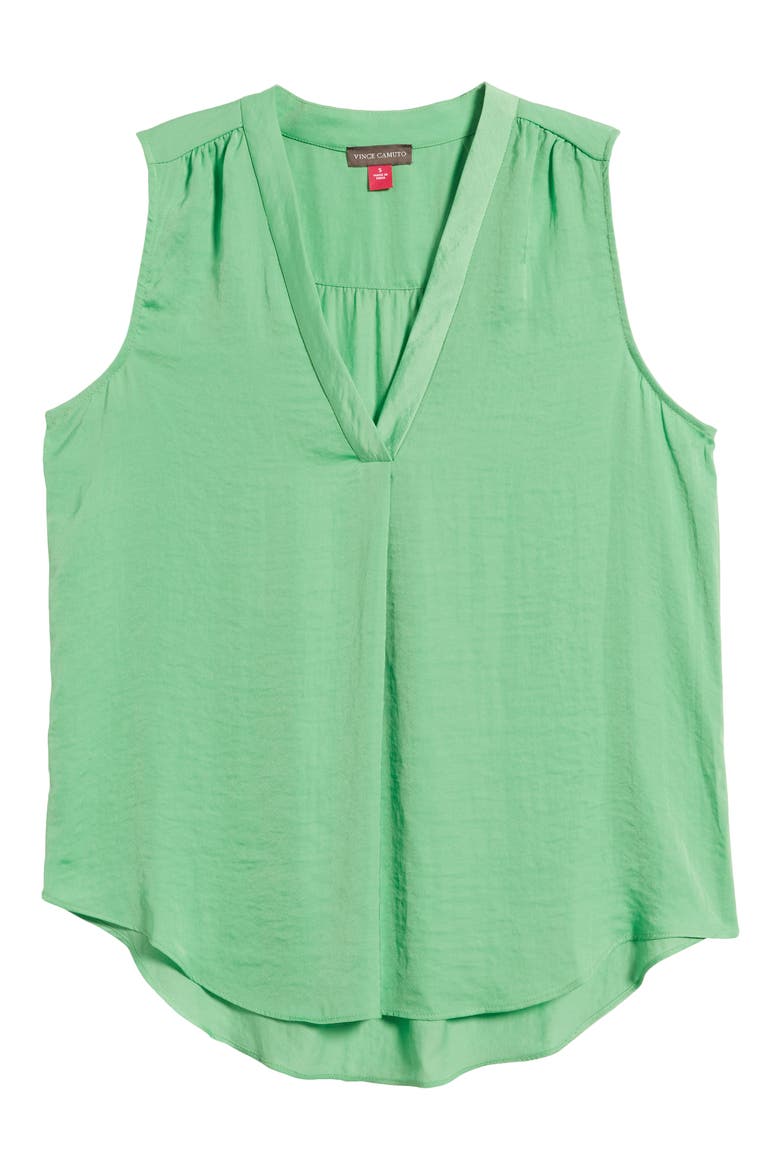 Rumpled Satin Blouse, Alternate, color, VIBRANT GREEN