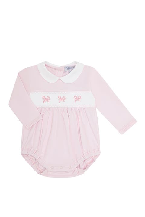 Charming Bows Embroidery Bubble LS - Baby