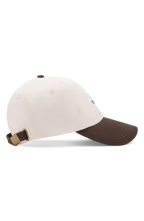 Mango Embroidered Message Adjustable Baseball Cap In Brown