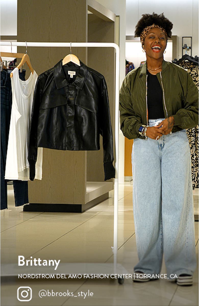 Crop Faux Leather Jacket, sales video thumbnail