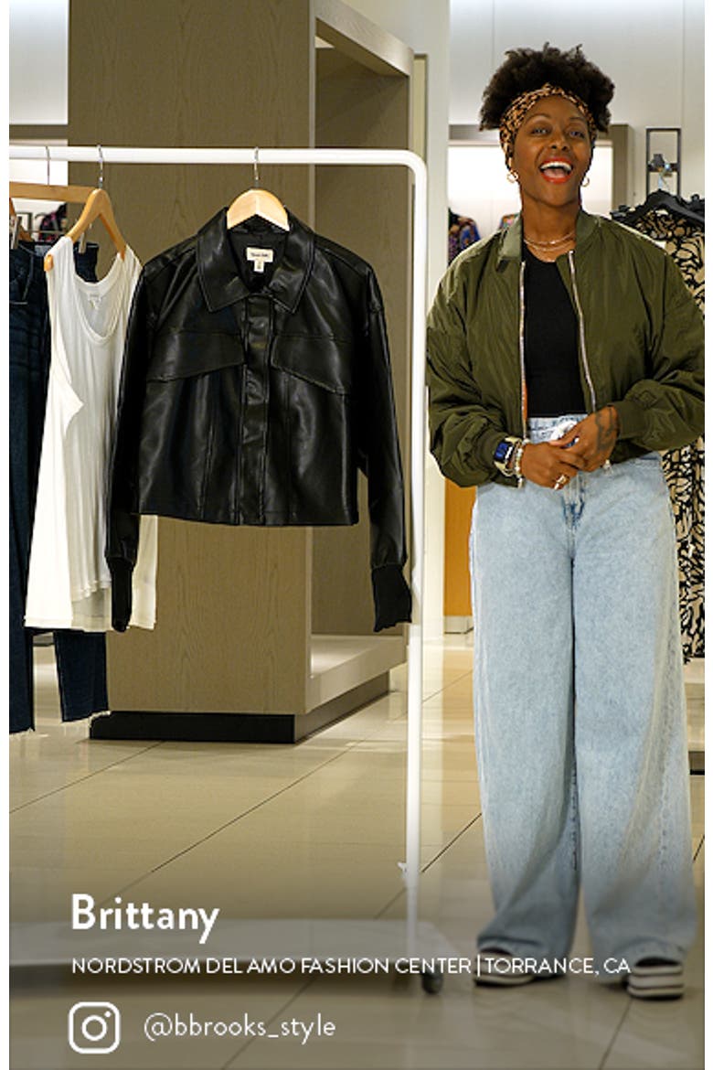 Crop Faux Leather Jacket video