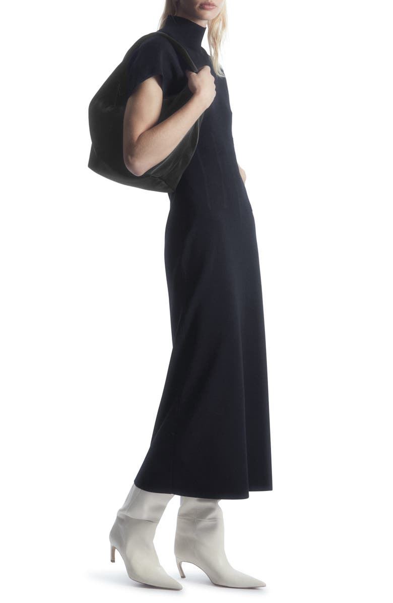 COS Mock Neck Corset Sweater Dress, Alternate, color, 