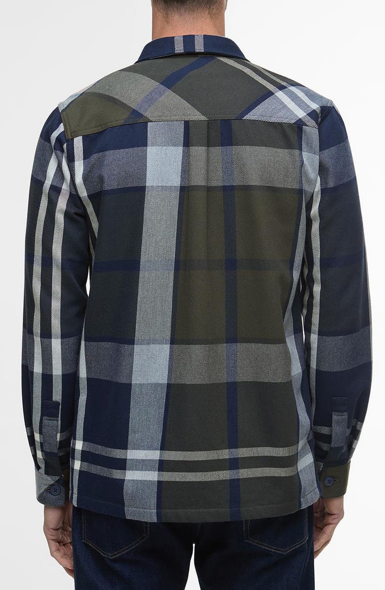 Barbour Lannich Tartan Cotton Twill Zip-Up Shirt Jacket, Alternate, color, Fernwood Tartan