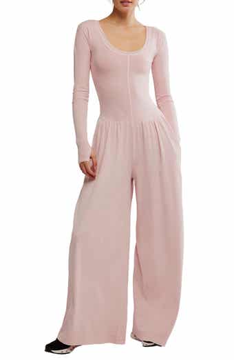 Free People FP Movement Hot Shot Wide Leg Long Sleeve Jumpsuit