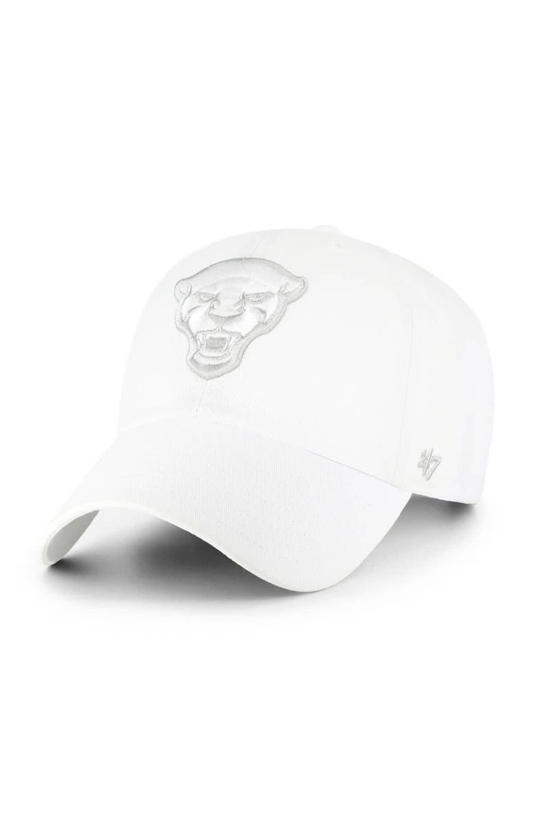 '47 Men's '47 White Pitt Panthers Clean Up Adjustable Hat, Main, color, White