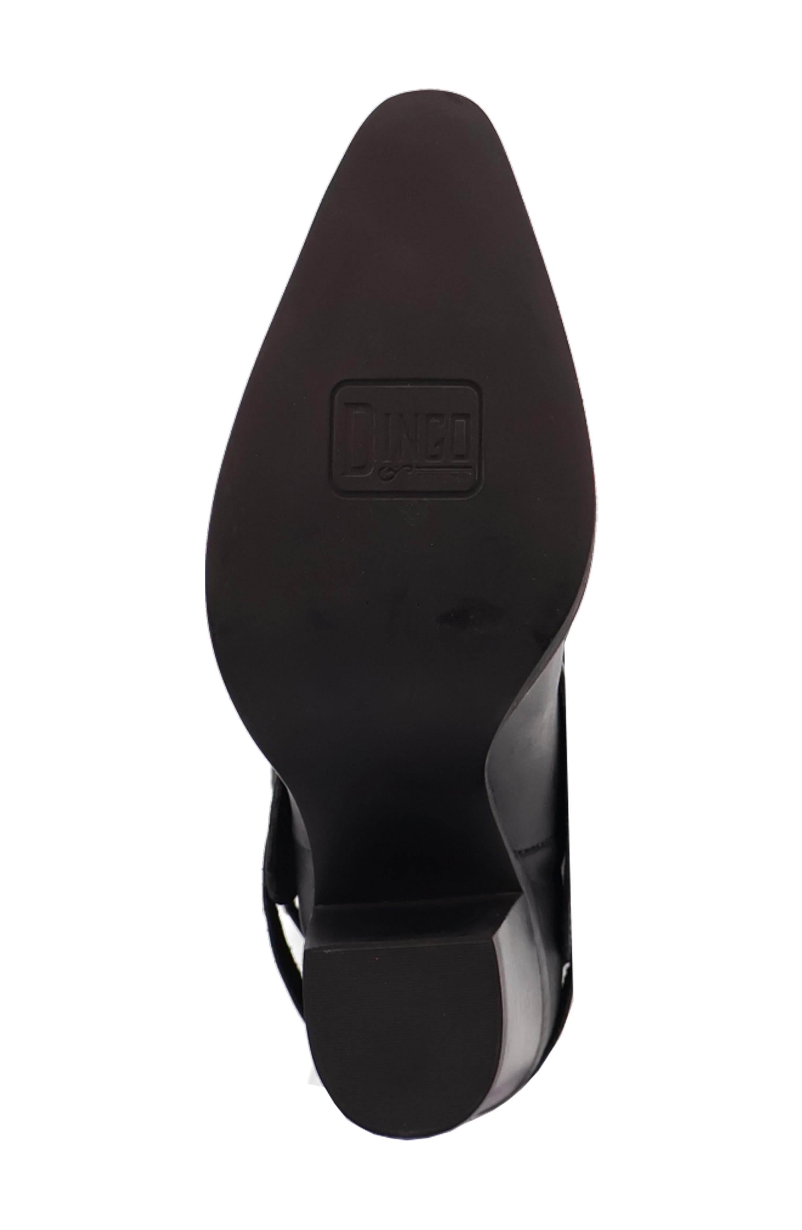 Dingo Grit n' Grace Pointed Toe Western Boot, Alternate, color, Black