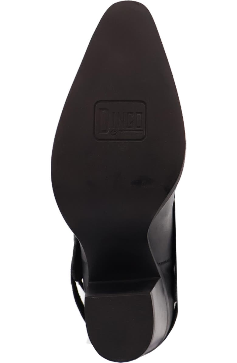 Dingo Grit n' Grace Pointed Toe Western Boot, Alternate, color, Black