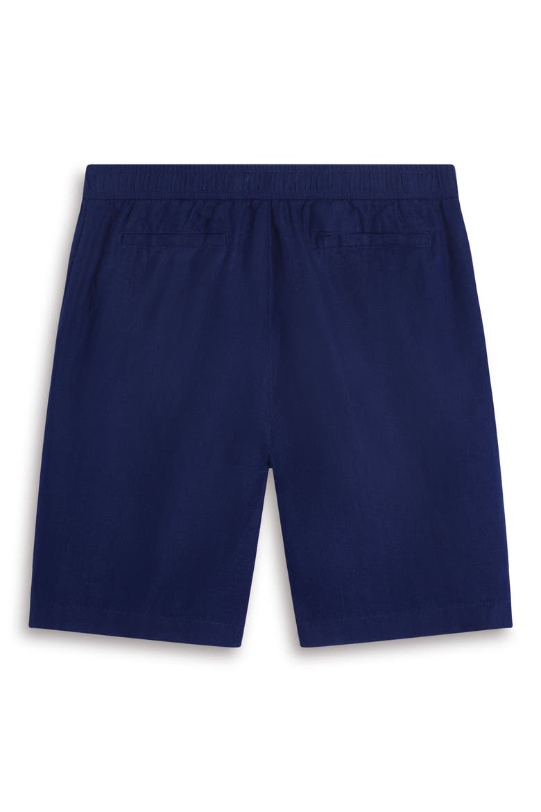 Trent Drawstring Linen Shorts, Alternate, color, NAVY