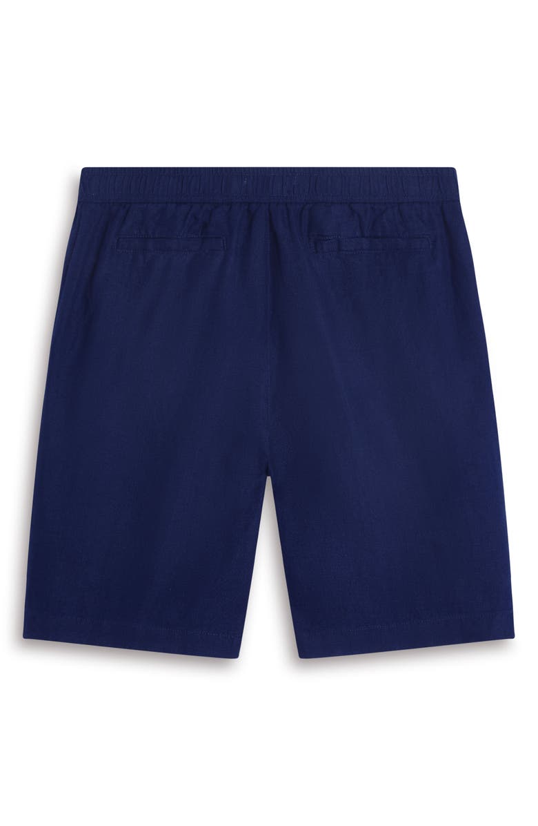 Bugatchi Trent Drawstring Linen Shorts, Alternate, color, Navy