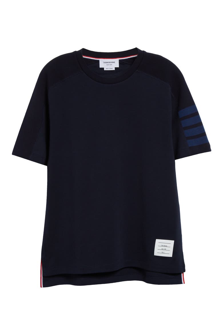 Milano 4-Bar Cotton T-Shirt, Alternate, color, NAVY