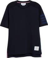 【関税込み】Thom Browne ネイビー Milano Cotton 4-Bar Tシャツ Thom Browne 4-Bar short-sleeve T-shirt | REVERSIBLE