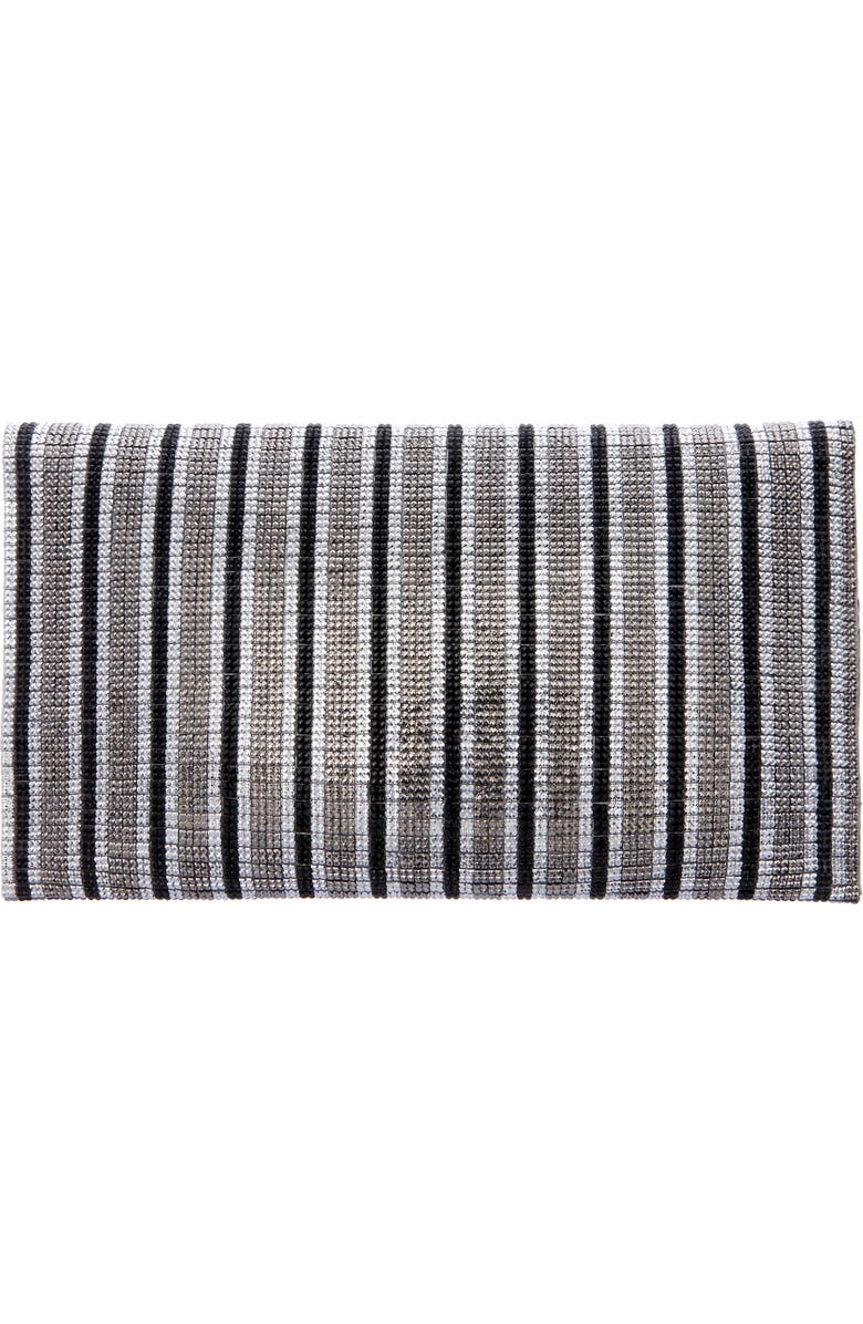 Nina Crystal Stripe Clutch, Alternate, color, Gunmetal Multi