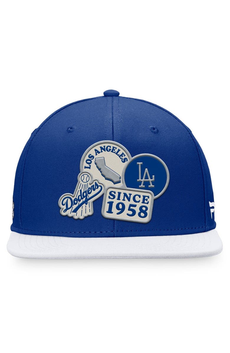 FANATICS Men's Fanatics Branded Royal/White Los Angeles Dodgers Heritage Patch Fitted Hat, Alternate, color, 